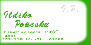 ildiko popesku business card